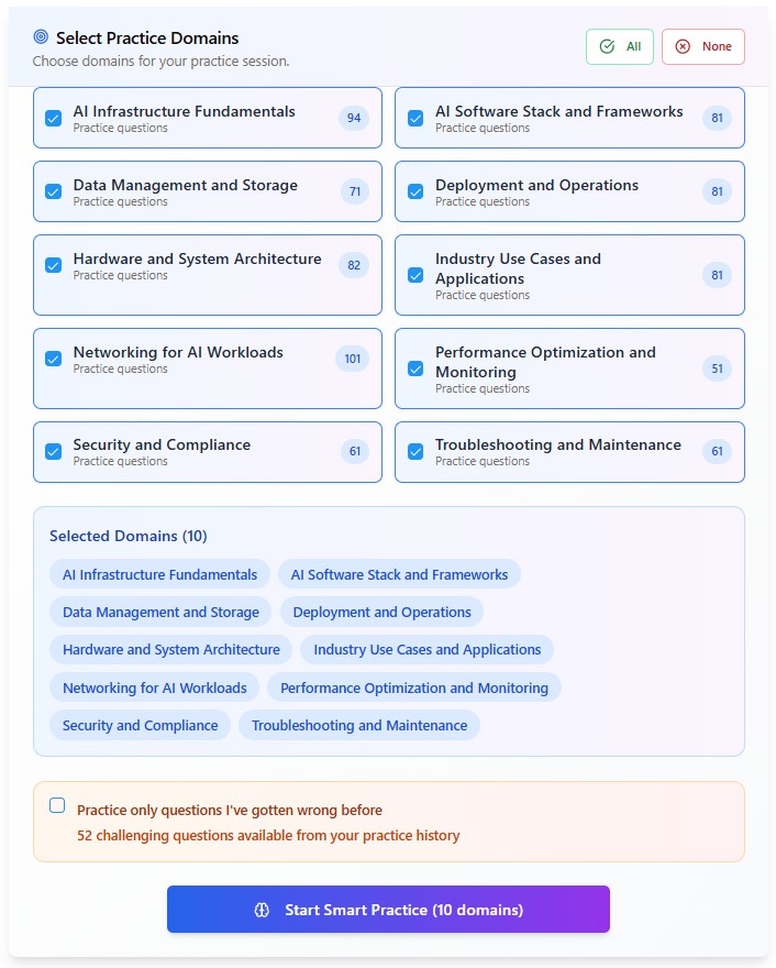 Smart Practice Interface
